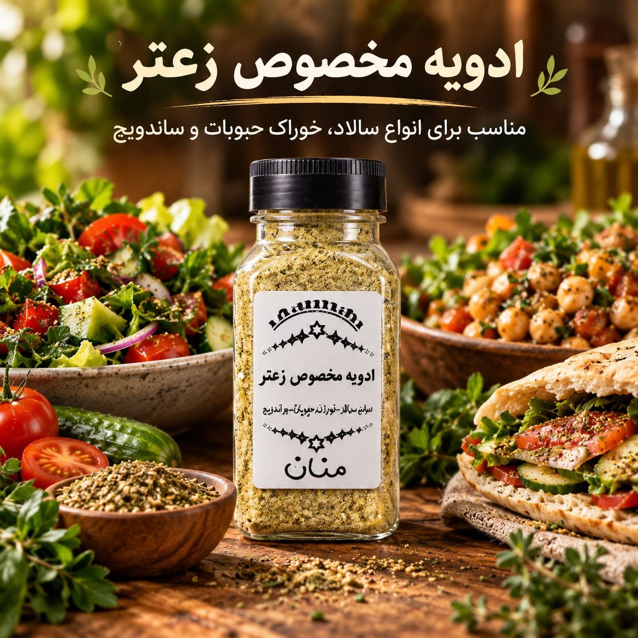 ادویه مخصوص زعتر 90 گرم منان