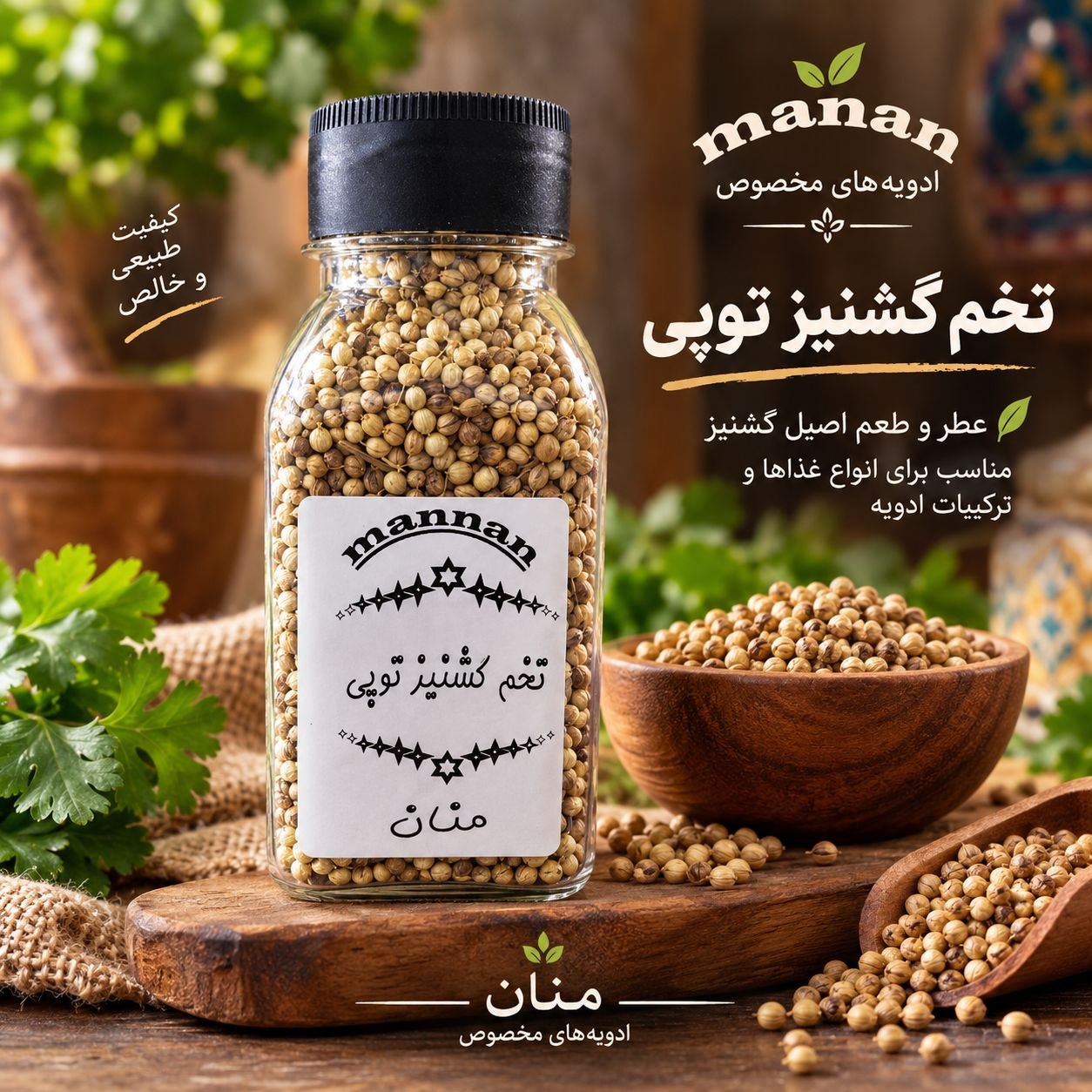 تخم گشنیز 70 گرم منان